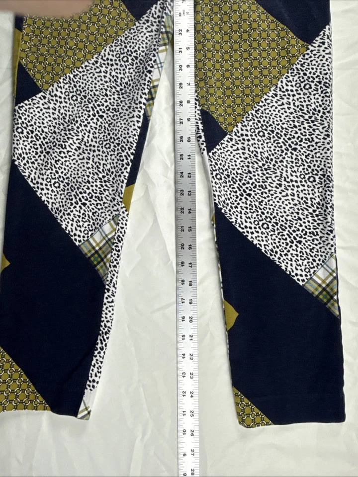 Pantalones para mujer 7th Avenue Design Studio talla 8 a cuadros con estampado de cadenas vintage Foto 3 de 4