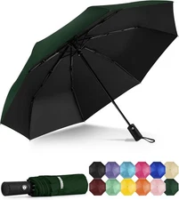 Yoobure Windproof Travel Umbrella - Automatic Umbrellas for Rain, Compact Foldin