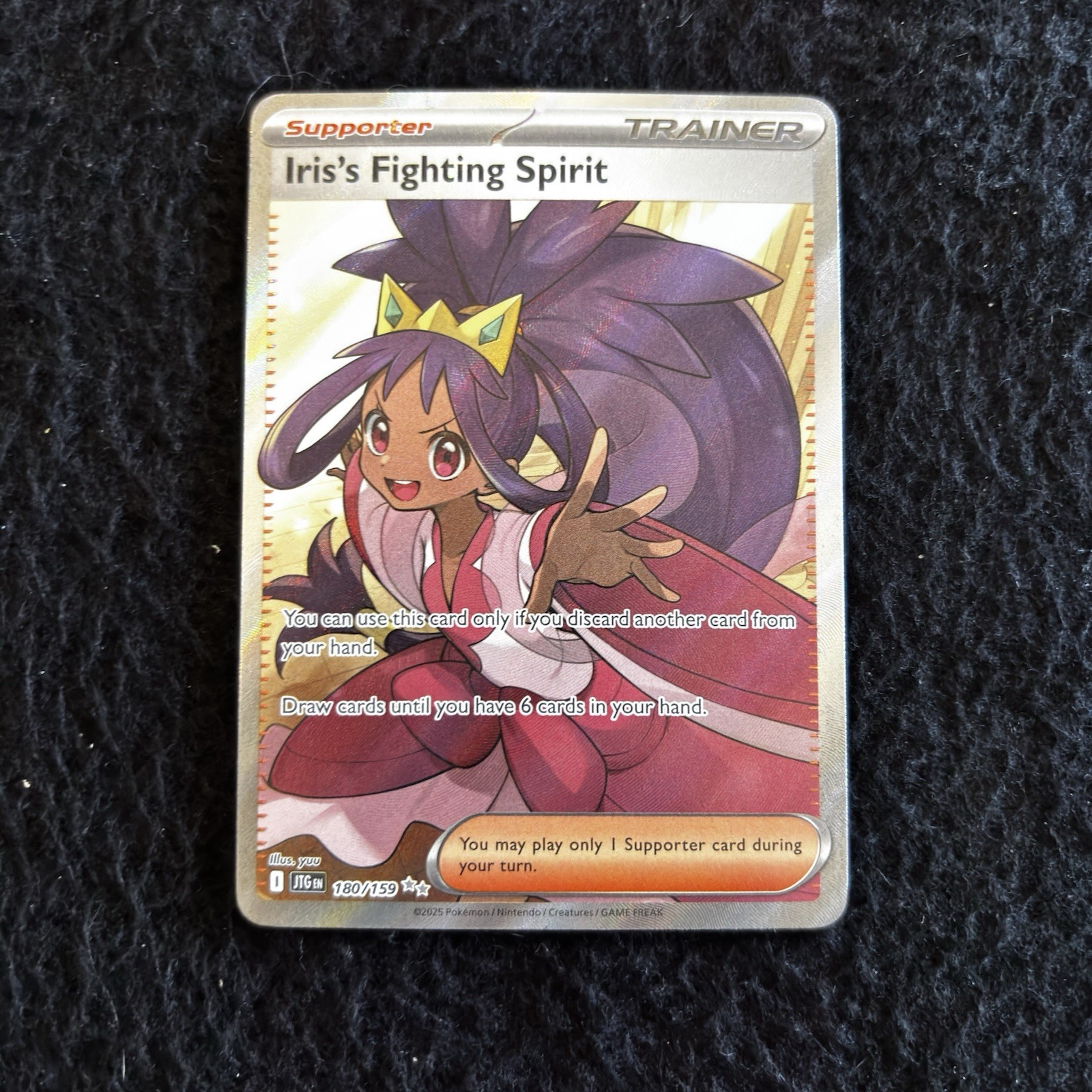 Iris’s Fighting Spirit 180/159 2025 Pokémon Journey Together Mint Raw Ungraded