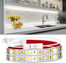 24" Under Cabinet LED Light Bar Plug-In 6000K Cool White Kitchen Workbench Desk