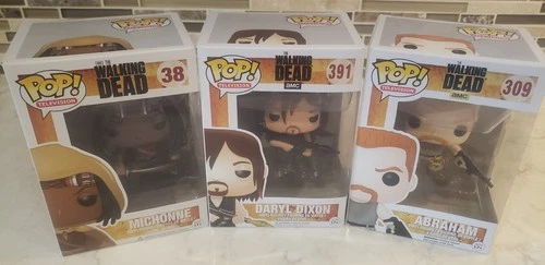 Funko Pop! The Walking Dead - Daryl Dixon #391 - Michonne #38 - Abraham #309