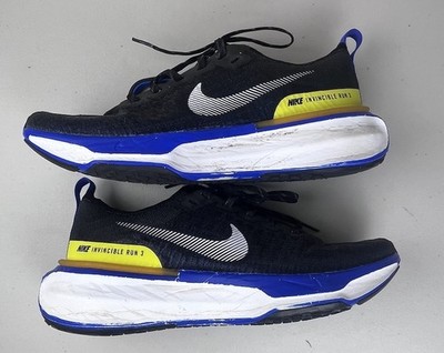 Nike ZoomX Invincible Run Flyknit 3 Black Blue Yellow Men s Size 9