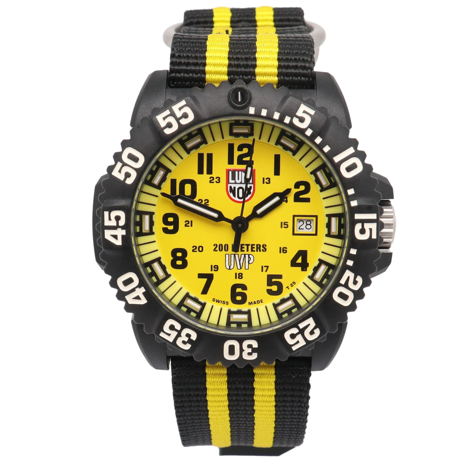 Luminox Scott Cassell UVP 44mm Yellow Dial Carbon Mens Quartz Watch 3955.SET