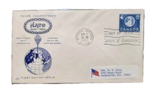 Vintage 1959 NATO Tenth Anniversary First Day of Issue Envelope Canada 5c Stamp