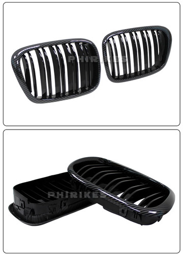 Griglia griglia rene cofano anteriore auto per BMW E39 serie 525 528 530 M5 1997-2003 - Foto 16 di 22