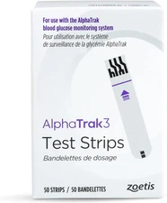 AlphaTrak 3 Test Strips for Use with AT3 Blood Glucose 50 Count (Pack of 1) 