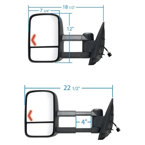 For Chevy Silverado 2500 HD 07-14 Towing Mirrors Driver & Passenger Side Power Foto 2 de 4