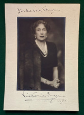 Antique Royal Signed Photo Princess Victoria Eugenie Battenberg Queen Ena Spain