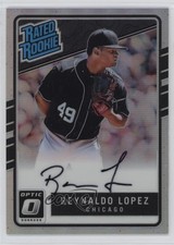 2017 Donruss Optic Rated Rookies Signatures Holo Prizm Reynaldo Lopez Auto 1t0h