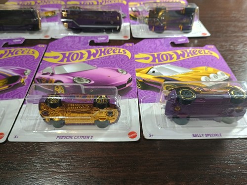 2024 Hot Wheels Pearl Purple/Gold Chrome 57th Anniversary Complete 1-6 Set NIB - Picture 14 of 17