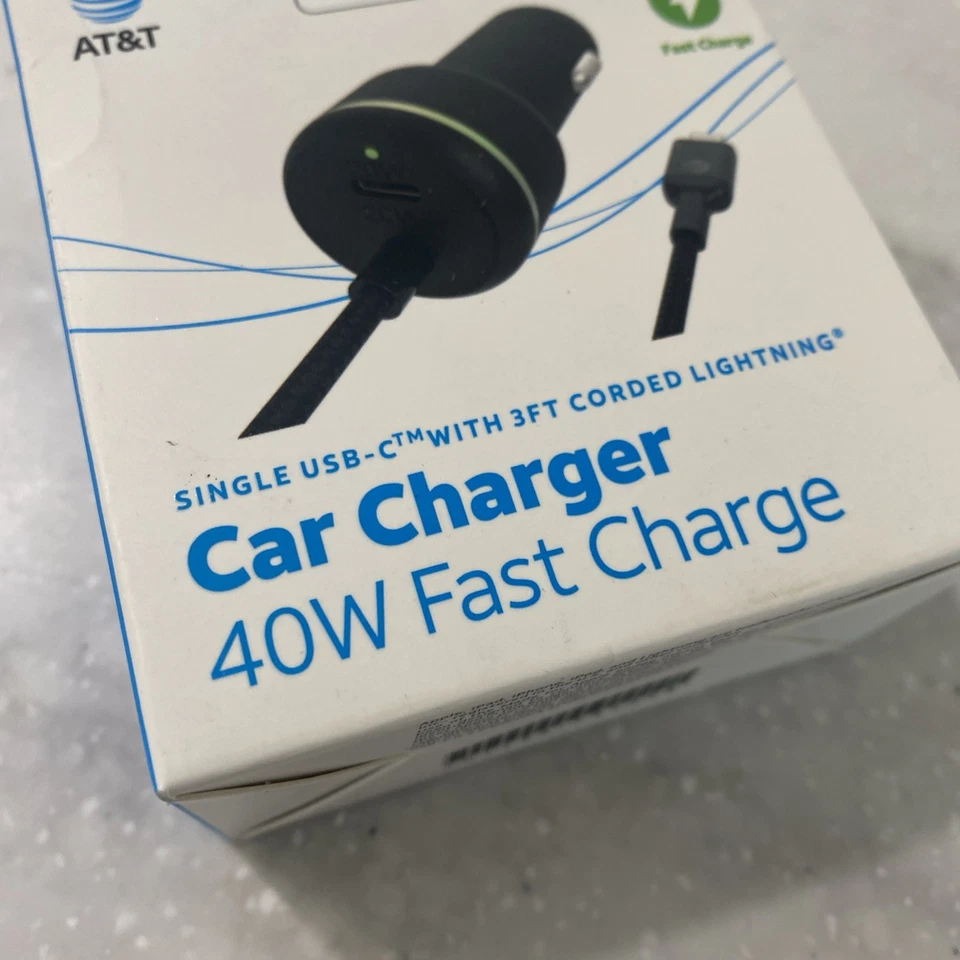 Car Charger Fast Charge Single USB-C 3ft cord iphone ipad USB-C 40W BRAND NEW - Image 4 of 4