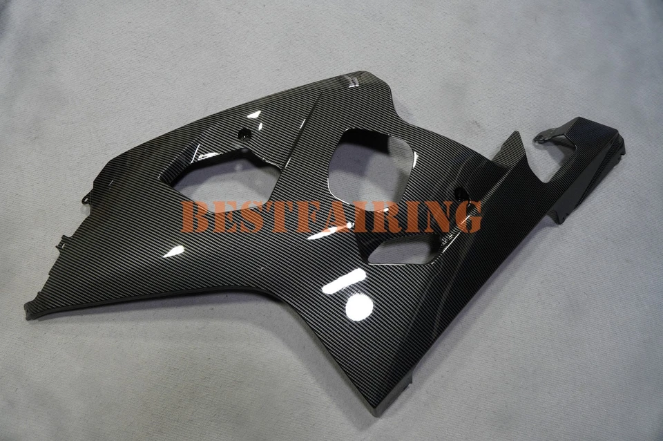 Black Carbon Fiber Fairing Kit w/Bolts For Suzuki GSXR600 GSXR750 2004-2005 ABS - Image 3 of 4