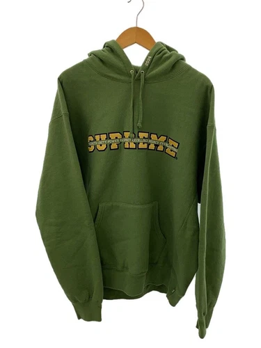 Sweat à capuche Supreme XL coton vert occasion