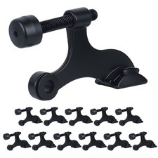 Hinge Pin Door Stopper, 12 Pack Matte Black Adjustable Heavy Duty Door Stop w...
