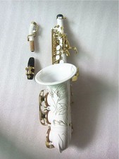 New high quality soprano saxophone S-991 White Curved soprano sax With Case