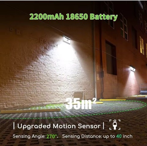 4X 100LED Solar Power PIR Bewegungsmelder Wandleuchten Außen Garten Sicherheitslampe - Bild 3 von 5