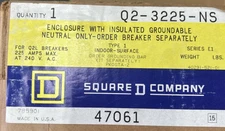 SQUARE D Q2-3225-NS Circuit Breaker Enclosure 225A 240V Indoor, NEW