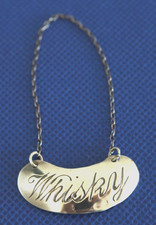 Antique  Sterling Silver Whisky Noggin label - 1913/4