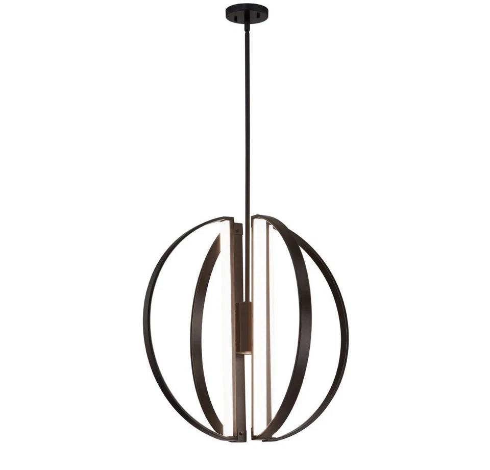 Justice Design Group NSH-4302-MBLK Luz 24"W Globo LED - Negro Mate Foto 2 de 2