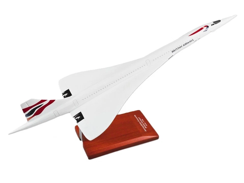 Avión British Airways Aérospatiale BAC Concorde Union Jac Escritorio 1/100 Modelo SC Foto 2 de 4