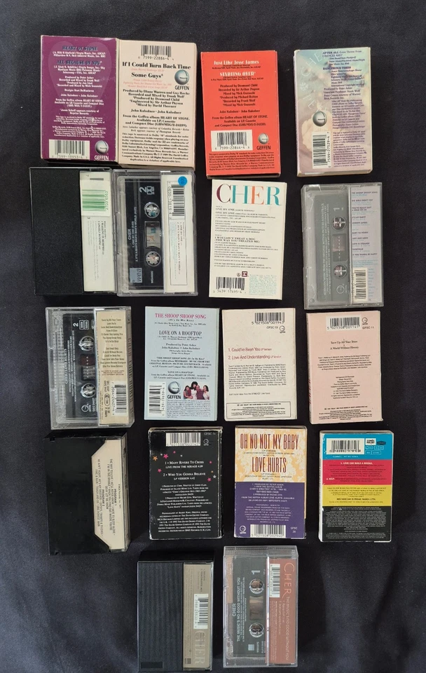 Cher MCs Kassetten After all Believe Many Rivers One by One Turn back Time 18St. - Bild 2 von 2