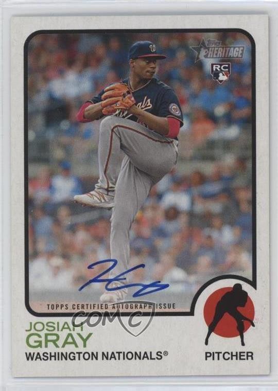2022 Topps Heritage Real One Auto Josiah Gray #ROA-JG Rookie Auto RC 0j5i