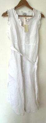 SUNDANCE CATALOG Antoinette WHITE Ruffle LINEN Dress PETITE XS Orig $148 |  eBay