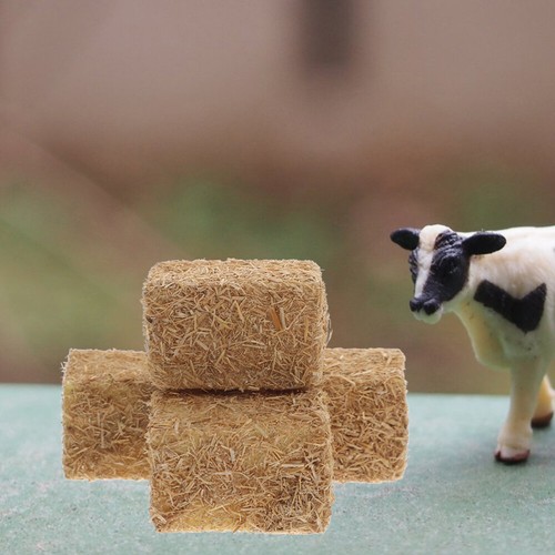 12 Pcs Mini Hay Bales Simulation Miniature Haystack Model Fake Simulated Decor