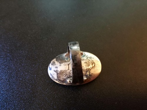 Alter Silber Ring mit Achat Handgemacht 925 Silber Vintage - Bild 4 von 5