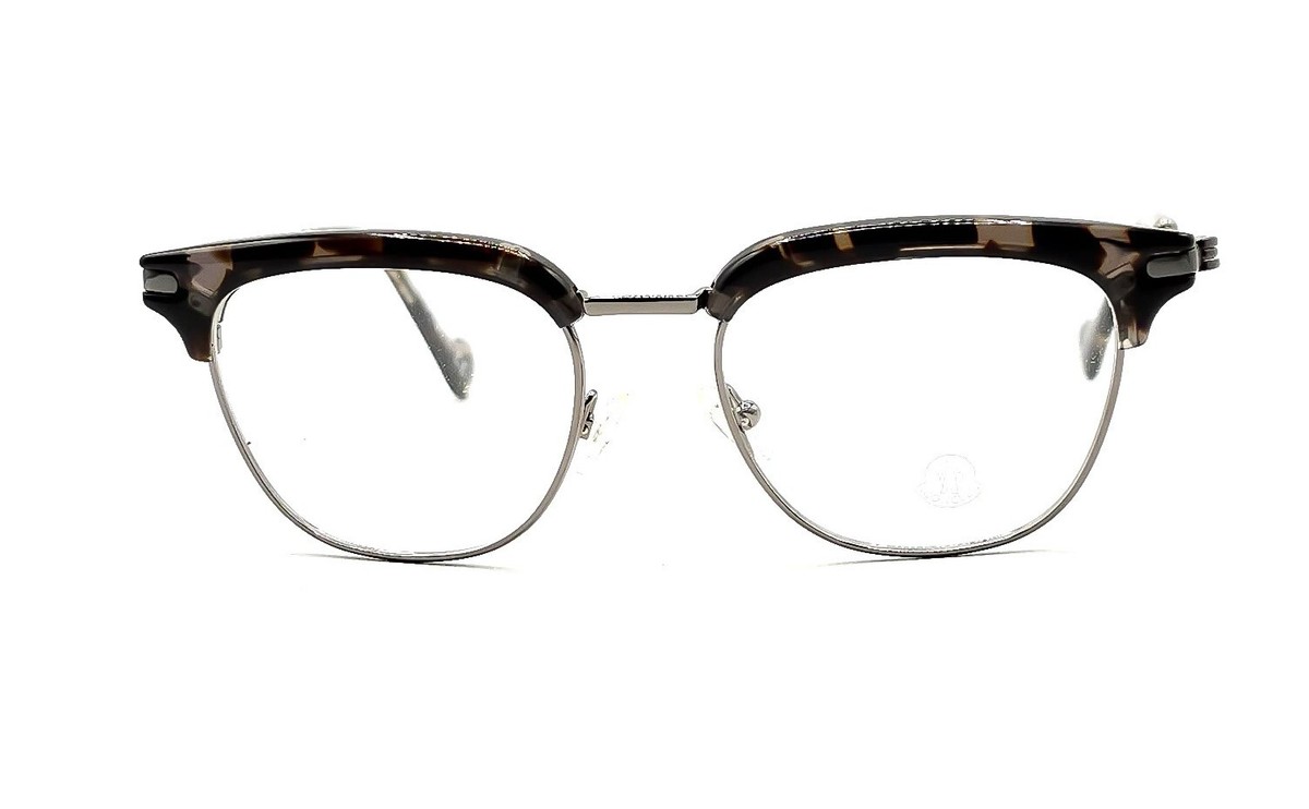 Moncler ML5021 eyeglasses A55 Gray Havana/Ruthenium size 48