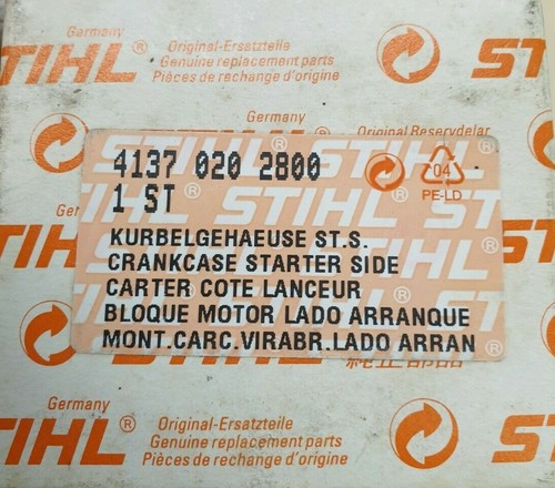 D357 t)Original STIHL FS90 96 Kürbelgehäusehälfte Kürbelghäuse 4137 020 2800 Neu - Bild 2 von 5