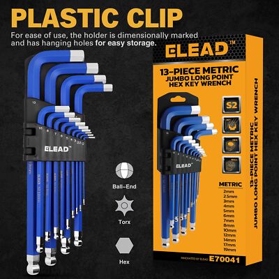 ELT『THE REMIXESII ANALOG SET』 ELEAD Jumbo Hex Key Allen Wrench Set | 13-Piece Metric 2