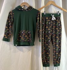 Dinosaur Kids Colorblock Pajama Set Size 7/8