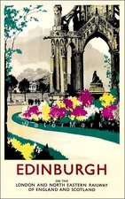 Edinburgh 1930 Scotland Vintage Poster Print Retro Tourism Travel Decor Art