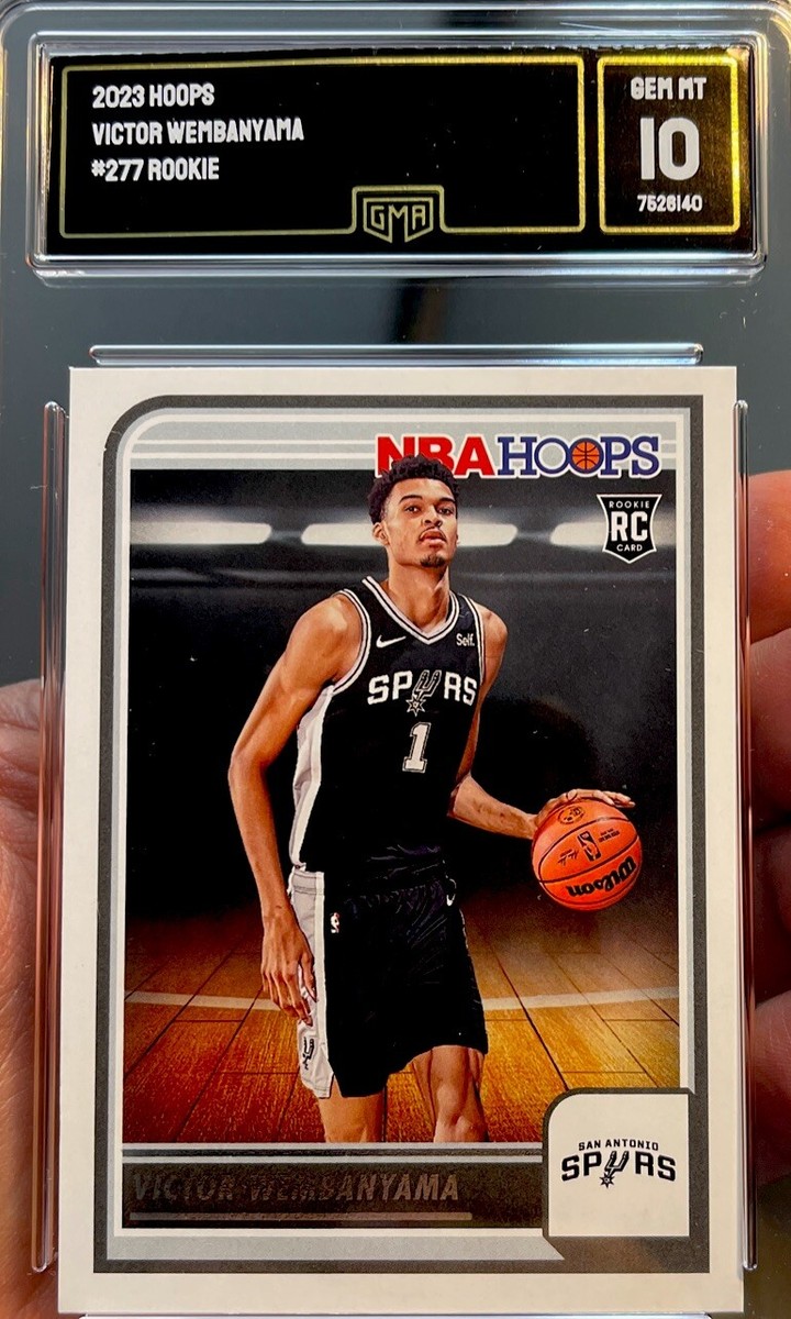 victor wembanyama graded rookie card 2023-24 Panini NBA Hoops Victor Wembanyama Rookie Graded Gem Mint 10 All  Star B