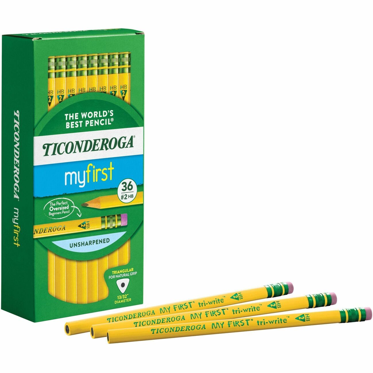 Ticonderoga® Tri-write™ Pencils, 12 Per Pack, 6 Packs