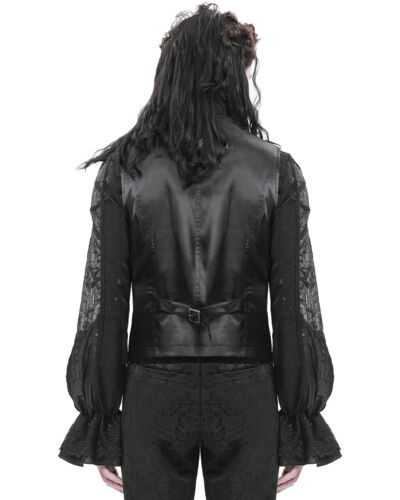 Chaleco Chaleco Devil Fashion Para Hombres Regencia Gótico Steampunk Paisley Terciopelo Negro - Imagen 4 de 12