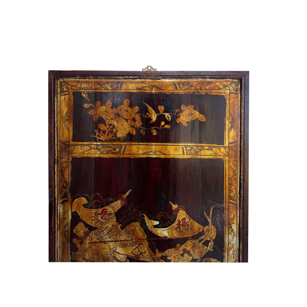 Vintage Chinese Wood Copper Color Warriors Scenery Wall Plaque Panel ws3116S Vintage Chinese Wood Copper Color Warriors Scenery Wall Plaque Panel ws3116S