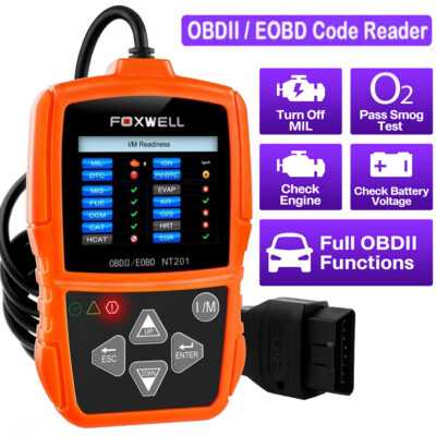 Foxwell NT201 Automotive OBD2 Scanner Car Code Reader Engine Diagnostic Tool US