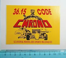 ADESIVO STICKER AUTOCOLLANT VINTAGE AUTO MOTO TUNING CHRONO 36.15 CODE 