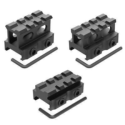 #ad #ad 3 Slots Riser Mount for Red Dot Low Medium High profile Weaver Picatinny Rail $9.99