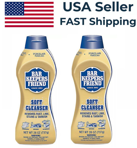 2 PACK - Bar Keepers Friend Soft Cleanser Premixed Formula 26 oz