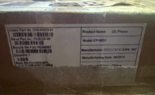 Cisco CP-8831-K9= Unified IP Phone Base/Control Panel (OPEN BOX) - Photo 2/4
