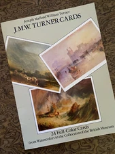 J.M.W Turner Postcard Book 24 Full Color Cards 1989 Excellent UNUSED