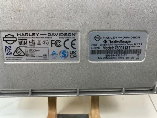 2023 CVO 24-26 AMP OEM Harley Street Glide Road Glide Rockford Fosgate Amplifier - Foto 7 di 13