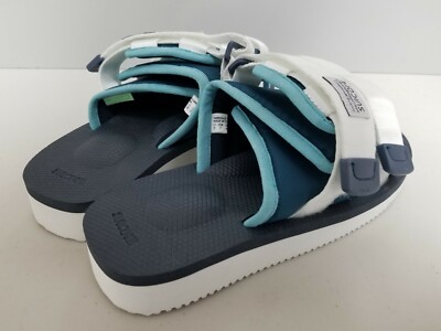Suicoke Moto-Cab Slide Sandal White Blue Womens Size 7 36