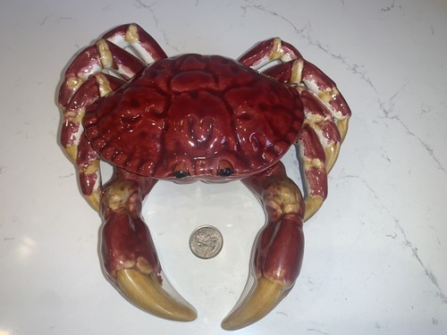 Bernard Palissy Style Sea Crab Sulpture W/ Lid Original Tag! - Picture 19 of 24