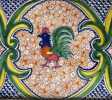 Williams Sonoma ALHAMBRA Rectangular PLATTER 23" Rooster Portugal Ceramic XLNT