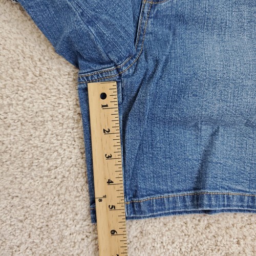 St. John's Bay Womens Jean Shorts 16W Denim Blue Chino Mid Rise NWT - Picture 6 of 11
