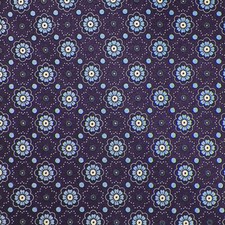 THE MENS STORE Purple Blue Ivory FLORETTES Satin Silk Tie NWT